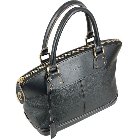 Louis Vuitton Lockit PM Suhari Goat Leather Black Gold Metal Shoulder Bag - Picture 4 of 6